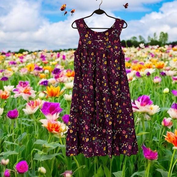 Anthony Richards Dresses & Skirts - Anthony Richards Purple Floral & Butterfly Print Sundress